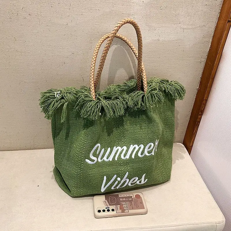 Large -capacity Hand -lift Sweet Subsidal Covered Handbag 2022 New Fashionable Shoulder Tot Bag