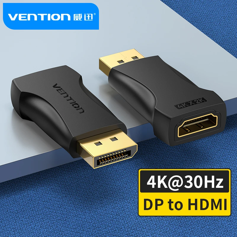 

Vention DP to HDMI Adapter 4K30Hz Display Port Male to HDMI Female Converter for PC Laptop Projector DisplayPort to HDMI Adapter