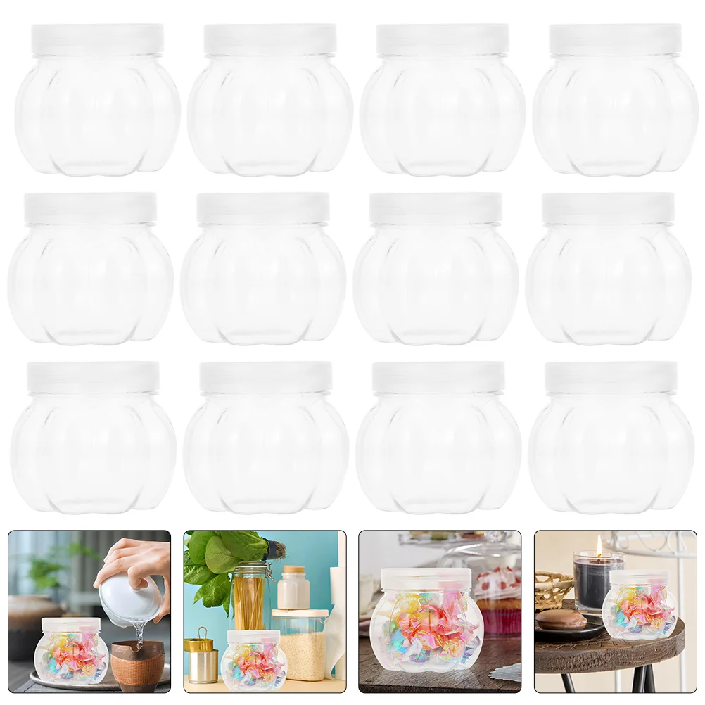 

24 Pcs Halloween Decor Candy Jars Containers Cookie Snack Pumpkin Sealed The Pet Holder Sugar Snacks Storage