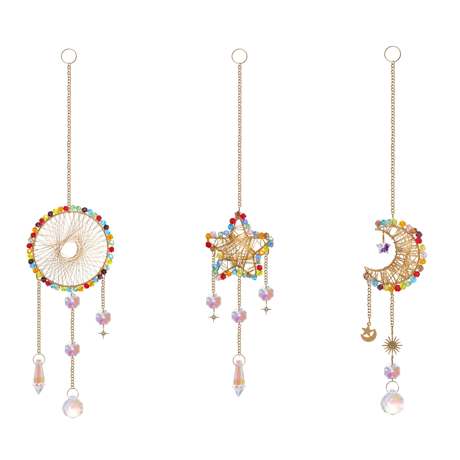 

Подвеска в виде призмы с кристаллами для окон и окон