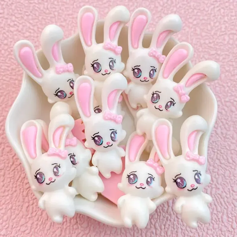 10 шт мультяшный кролик с длинными ушами и бантом