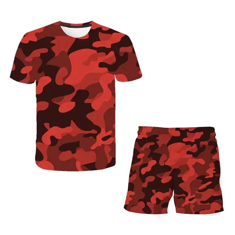 

Children's camouflage T-shirt shorts set