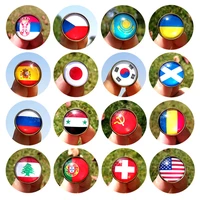 1pc world flags emblem box patch crystal button pin outgoing clothing accessories popular supplies