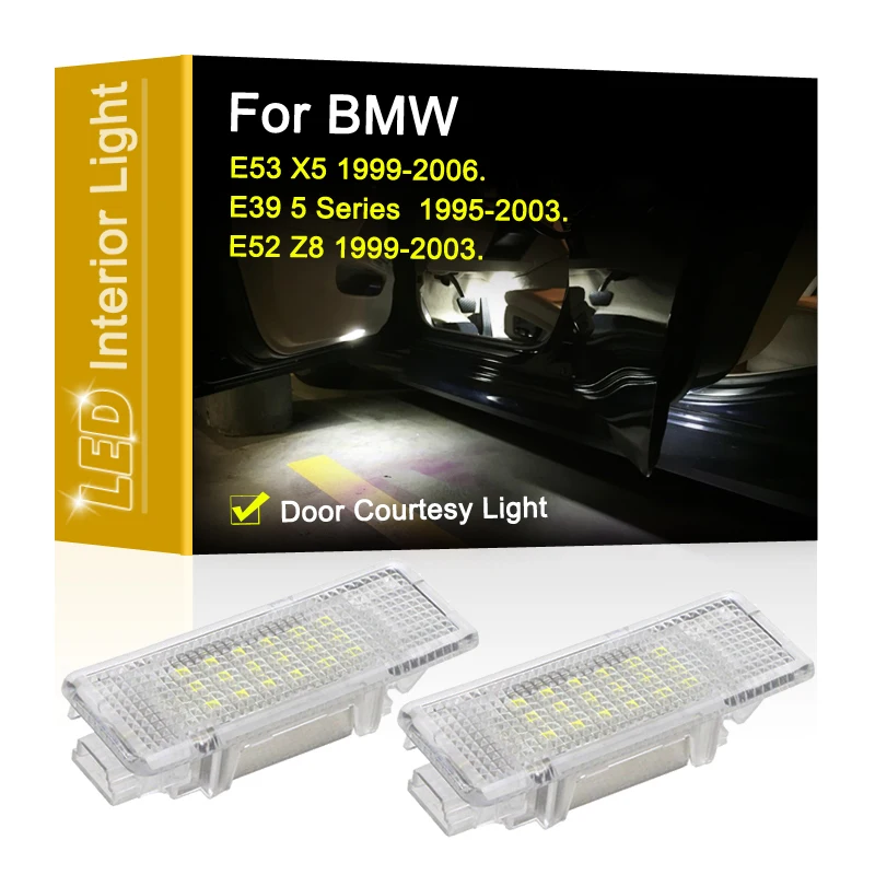 

12V LED Interior Lamp For BMW E53 X5 99-06 E39 5Series 95-03 E52/Z8 99-03 White LED Under Door Courtesy Footwell Light