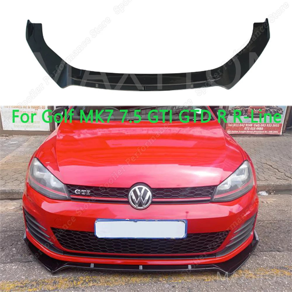 Lip Spoiler Splitter Canards Custom Diffuser Body Kit For Vw Golf 7 7.5 Mk7 7.5 Gti Gtd Gte R R-line 2012-2020