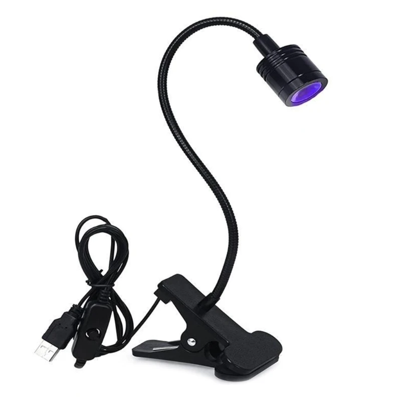 

X37E UV Adhesive Green Oil Purple Lamp USB Hose Clip Mini Money Verification Nail Enhancement Phototherapy Curing Lamp