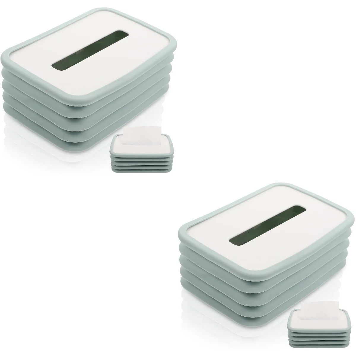 

2pcs Tissue Box Napkin Box Cover Tissue Storage Case Paper Towel Foldable Box