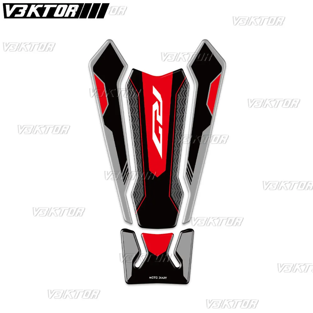 

3D наклейка на бак из смолы, Защитная Наклейка на мотоциклетный топливный бак, наклейка для R7 YZF R7 YZFR7 2021-2024 2023 2022