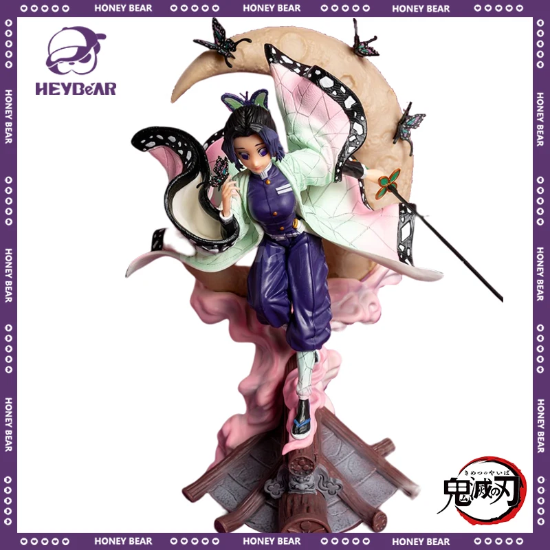 

28cm Demon Slayer Kochou Shinobu Anime Figure Gk Kimetsu No Yaiba Pvc Action Figurine Statue Model Doll Toys For Children Gift