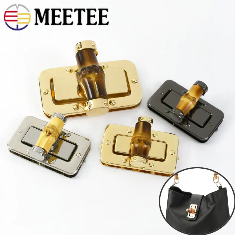 2/5/10 шт. 25x4 2 мм/33x61 мм бамбуковая металлическая Поворотная застежка для женщин сумка поворотные застежки Сделай Сам фурнитура пряжки аксессуары