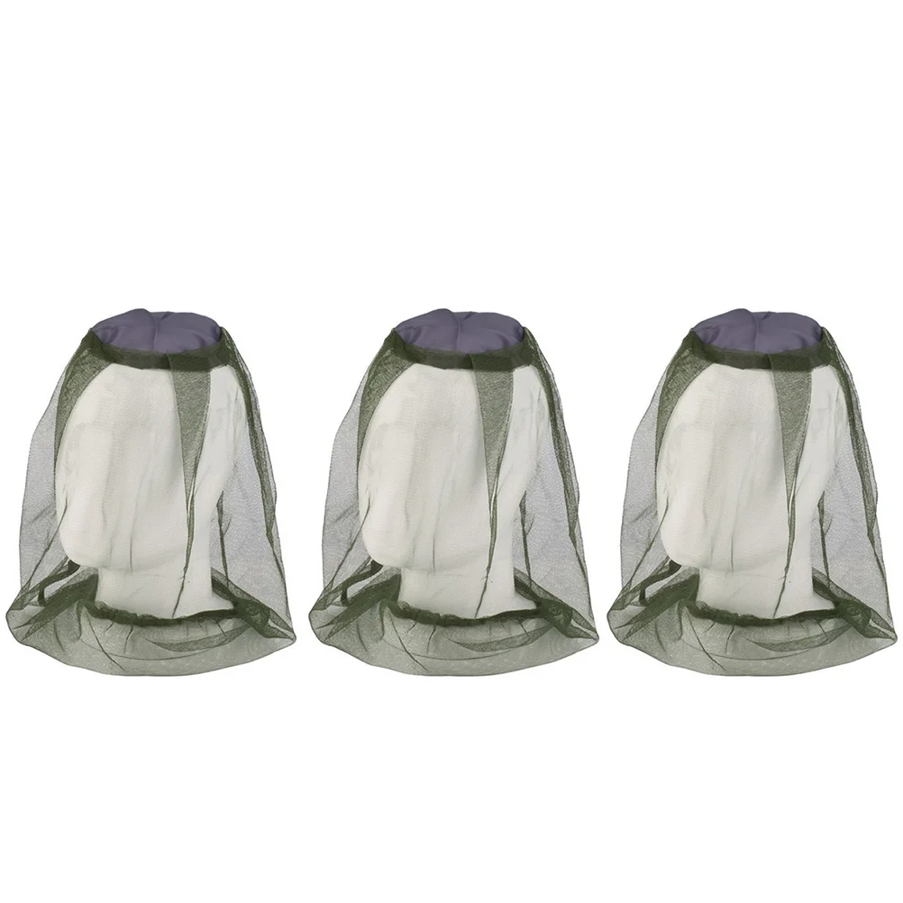 

3 Pcs Mosquito Outdoor Mosquito Net Cap Head Anti Mosuito Sheet Masks Face Outdoor