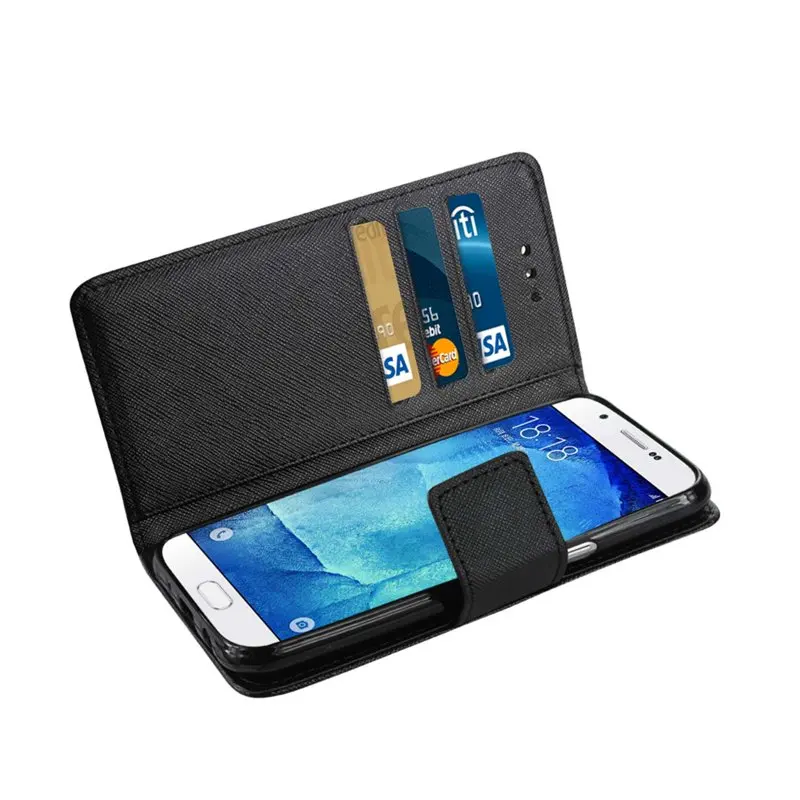 Phone cases for Phone Case With Stand  Galaxy A8(2016) 3-in-1 Wallet Case In Black Fc22-sama8bk