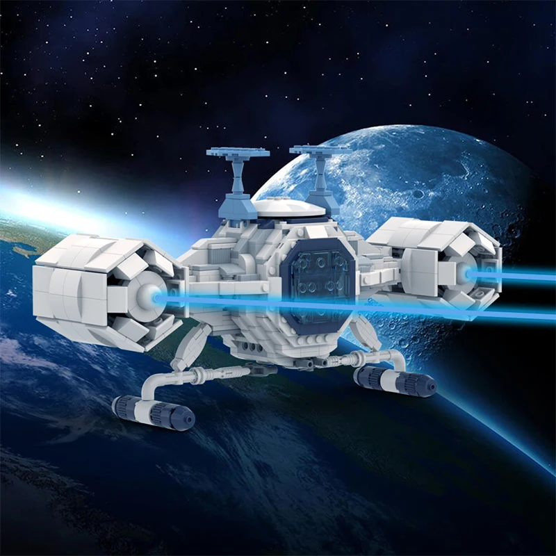 

MOC Comet Future Cosmoliner Spaceship Building Blcosk Set For Captained Dime Novel Men Airship Model Bricks Toys Children Gifts
