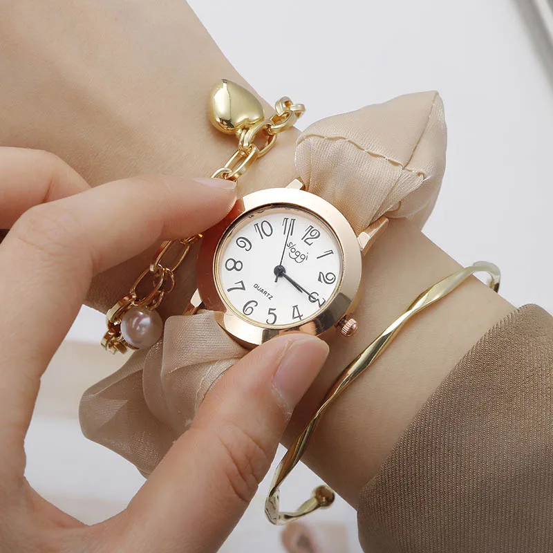 2023 New Hot Selling Personalized Casual Scarf Digital Dial Women's Quartz Watch Girlfriend Fashion Simple Gift