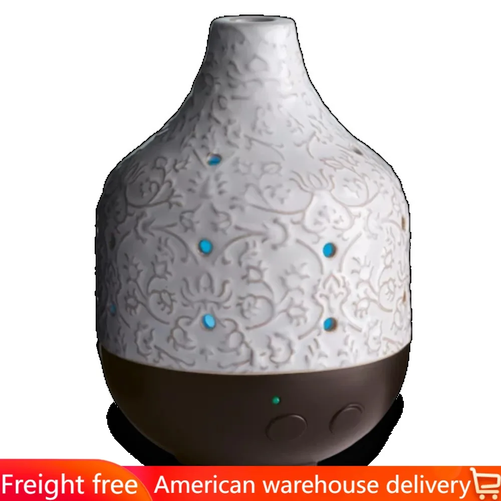 

250 ML Large Ultrasonic Essential Oil Diffuser Room Fragrance Botanical Aromatherapy Humidifiers Diffusers White Ceramic Oils