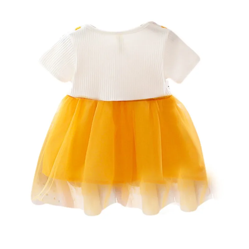 Летнее Лоскутное Сетчатое Платье Для Маленьких Девочек