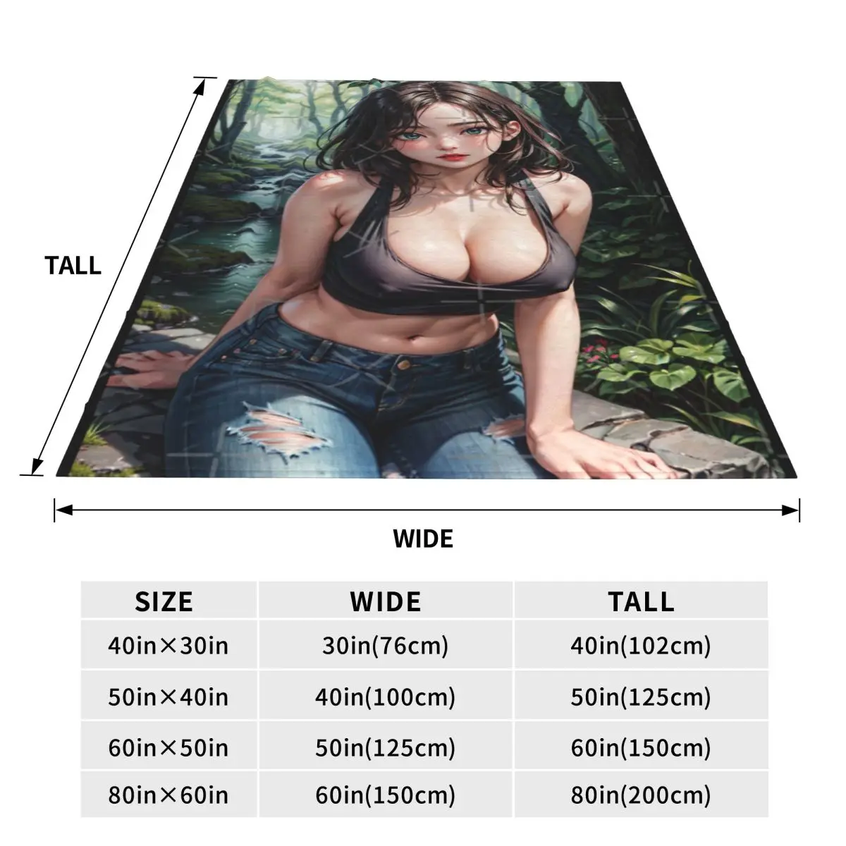 Аниме PinUp Girl Syun Kamakado 078 (отправляющая в зачарованном лесу) Одеяло Покрывало на