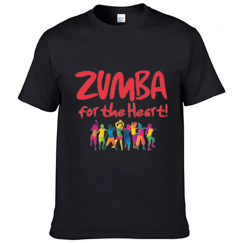 

Футболка Zumba с принтом для танцев, хлопковые мужские и женские футболки, Классические Модные дышащие футболки с коротким рукавом, новые летн...