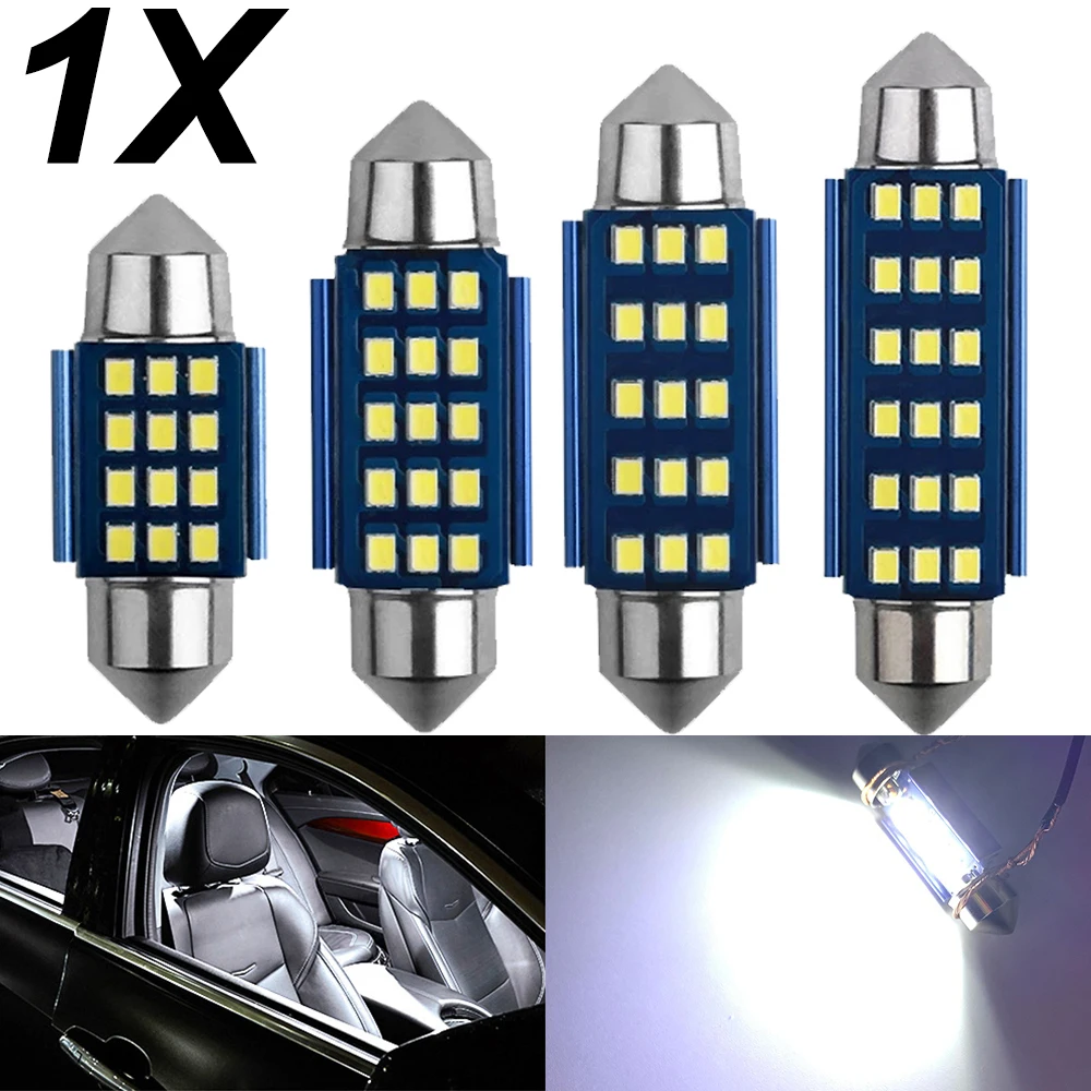 

1x C10W C5W LED Canbus Festoon 31mm 36mm 39mm 41mm 2016 for Car Bulb Interior Reading Light License Plate Lamp White Free Error