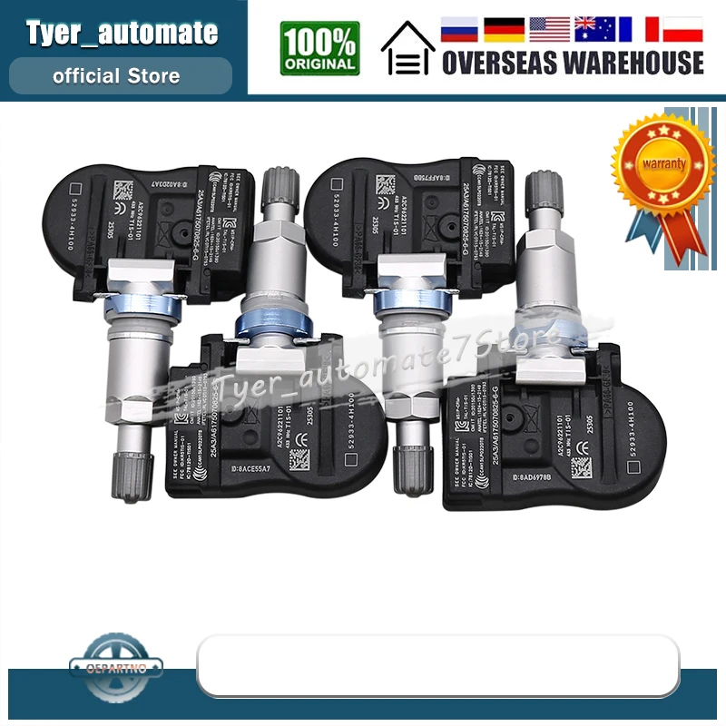 Фото Датчик TPMS 433 МГц 52933-4H100 Датчик контроля давления в шинах 529334H100 для Hyundai H-1 Combi [TQ] H100 Van [HR] Kia K2700 [PU] №2