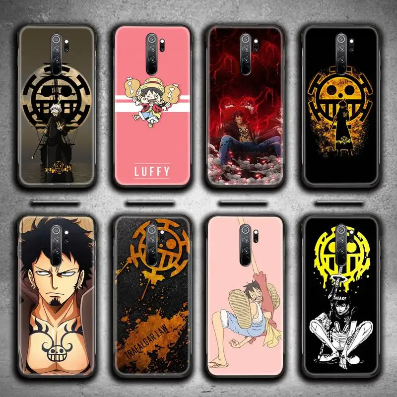 

One Piece Luffy Law Phone Case for Redmi 9A 9 8A Note 11 10 9 8 8T Pro Max K20 K30 K40 Pro