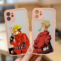 trigun stampede wolfwood phone case matte transparent for iphone 7 8 11 12 13 plus mini x xs xr pro max cover