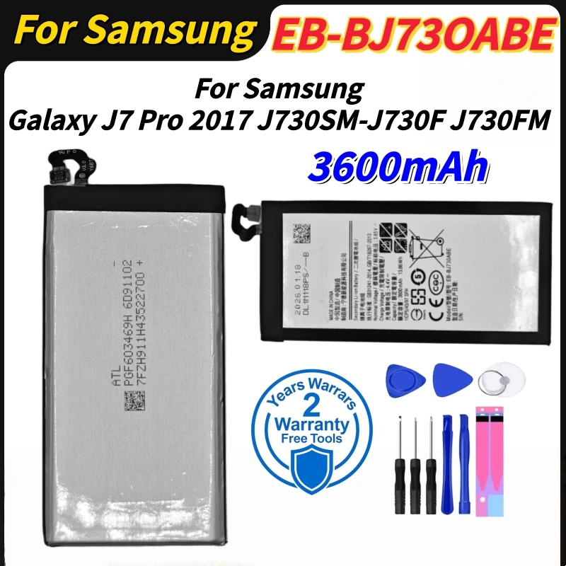 Фото Аккумулятор EB-BJ730ABE 3600 мАч для Samsung Galaxy J7 Pro 2017 J730SM-J730F J730FM. Замена батареи телефона. №3