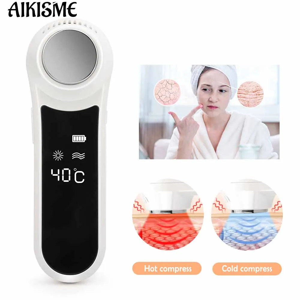 

Electric Hot Cold Face Massager Face Lifting Shrink Pores Wrinkle Removal Tightening Vibration Therapy Beauty Care Instrument
