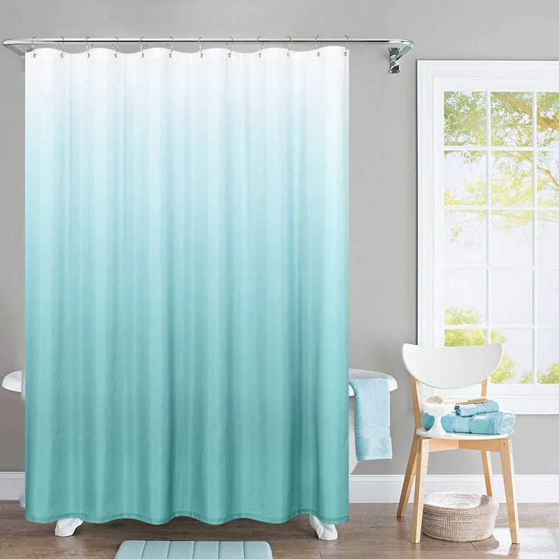 

Water Proof Shower Curtain Gradient Original with Hook Suitable for Kitchen Bathtub Curtain Set Curtain for Bathroom Accessories
