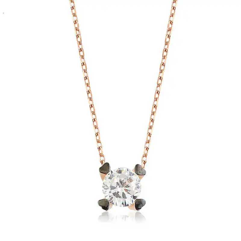 

Tevuli 925 пробы серебра в форме сердца с одним камнем леди Цепочки и ожерелья