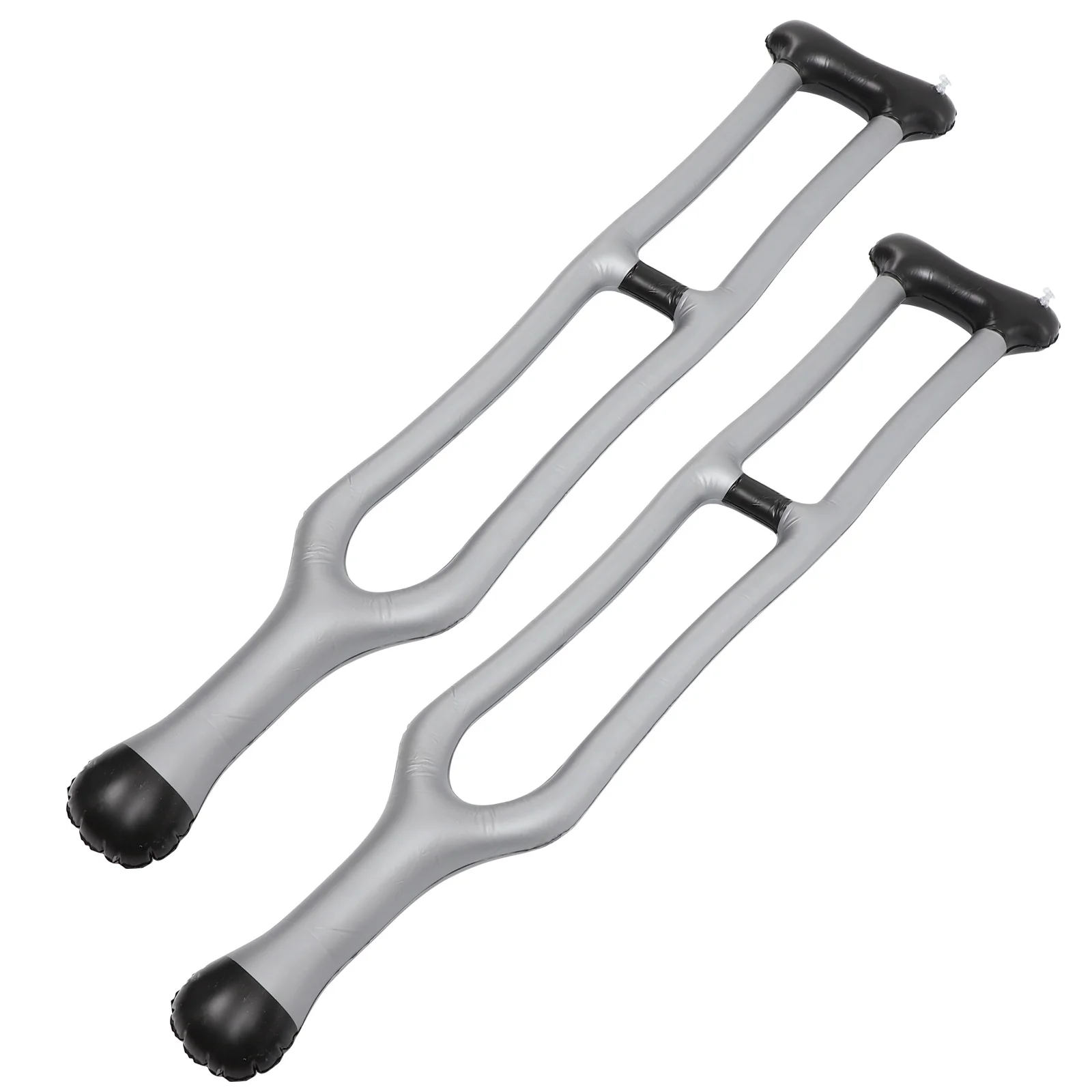 

2 Pcs Walker Toy Pvc Inflatable Crutches Party Costume Fake Walking Stick Gag Gifts Prank Elder