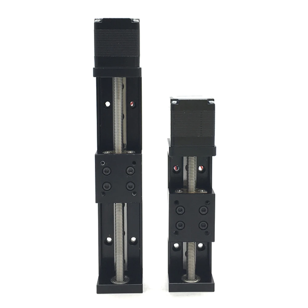 CNC 3D Printer Linear Rail Guide T-type Mini Actuator 50mm 100mm 150mm 200mm Stroke Sliding Table &amp Nema11 Stepper Motor |