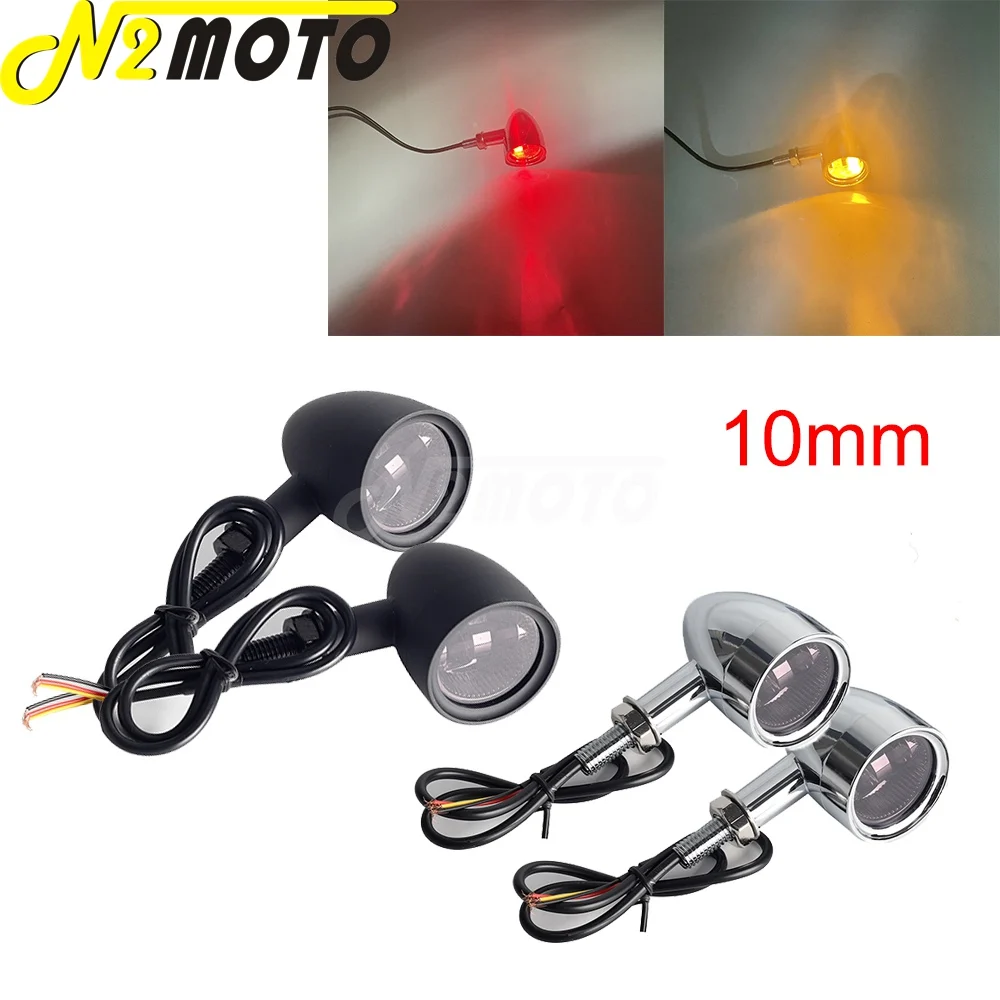

Universal Motorcycle LED Turn Signals Blinker Indicator Lights For Honda CB Yamaha Suzuki Kawasaki Custom Cruiser Bobber Chopper