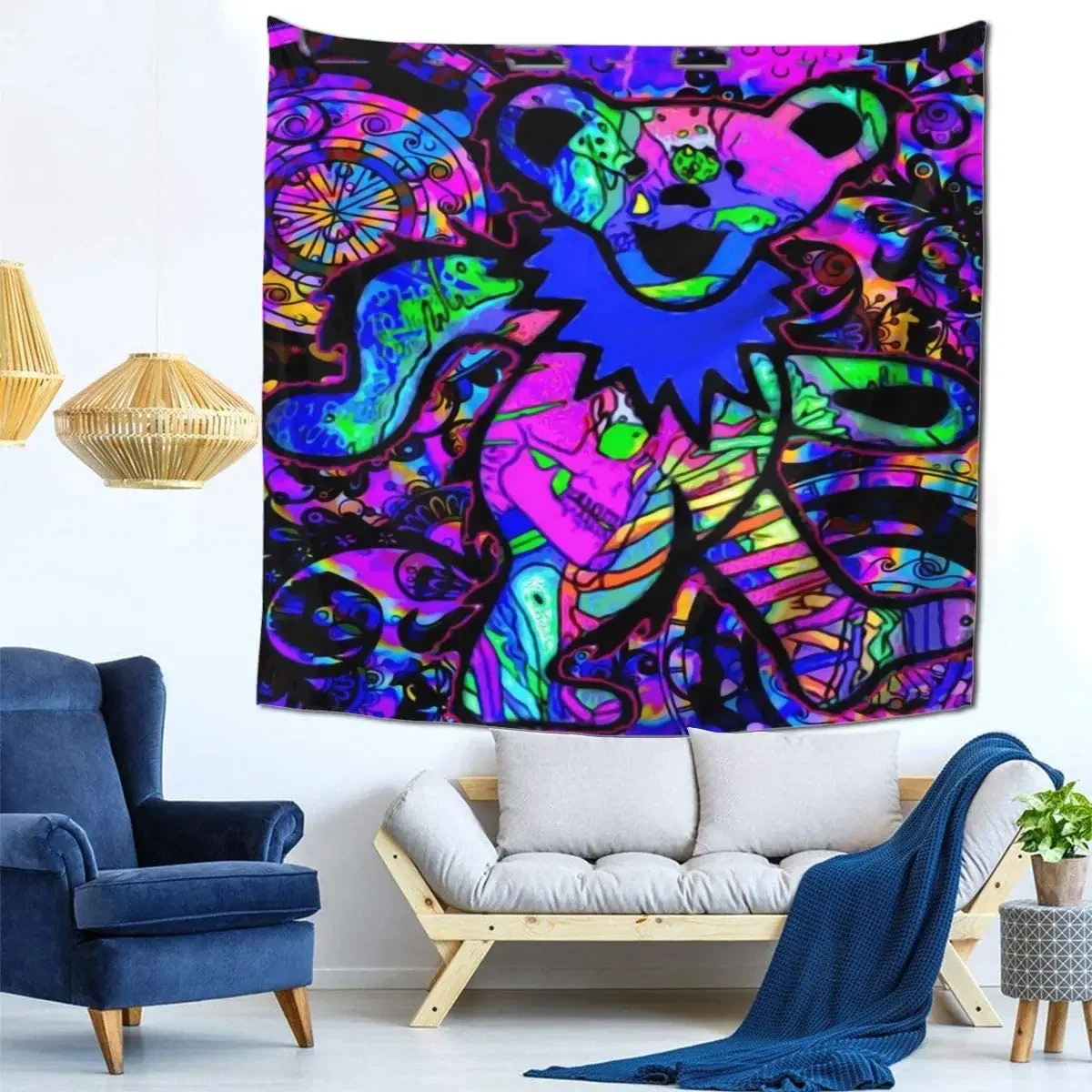 Красочный яркий Танцующий медведь художественный гобелен настенное украшение