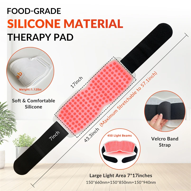 Носимые красные световые ремни с дальним инфракрасным диапазоном 900 нм