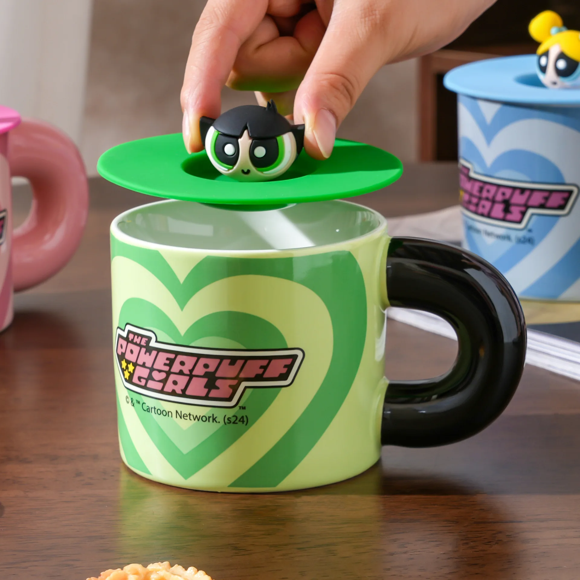 Чашка с пузырьками и цветами Powerpuff для девочек милый мультфильм 350 мл