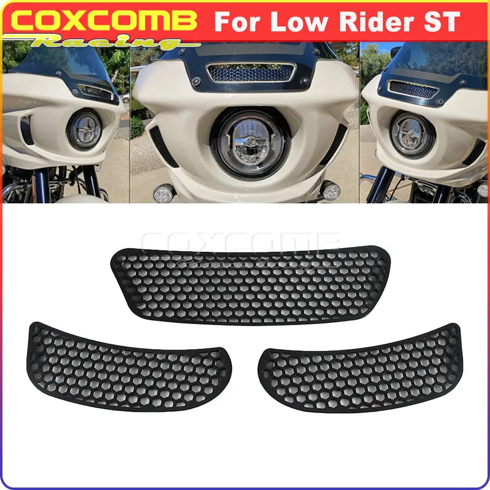 Фото Защитная сетка-решетка для бокового воздухозаборника мотоцикла Harley Softail Low Rider ST FXLRST 2022-2025 (сетка Batwing Accent) №1