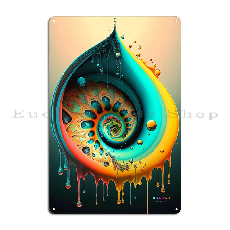 Красочный металлический плакат Fibonacci Забавный дизайн дизайнерский постер для