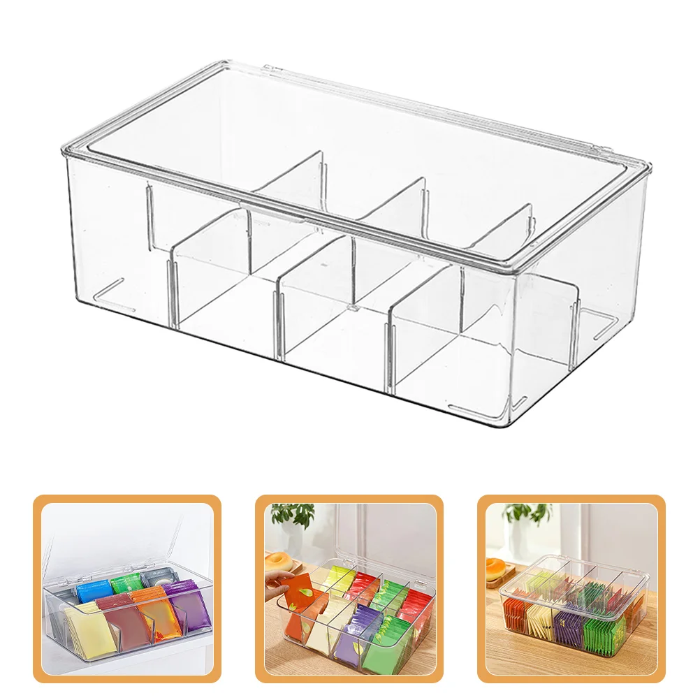 

Office Trashcans Desk Divided Tea Bag Organizer Coffee Accessory Bags Sundries Holder Storage Condiment Compartment