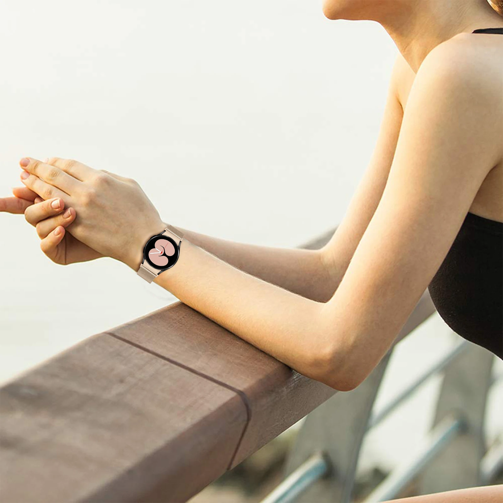 Фото Браслет из нержавеющей стали без зазоров для Samsung Galaxy Watch 7 6 5 4 44 мм 40 мм/5 Pro, Galaxy Watch6, Watch4 Classic 47 мм, 43 мм. №5