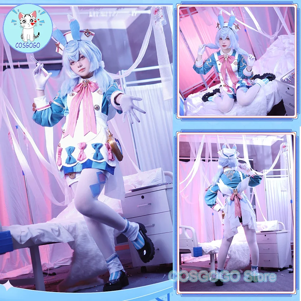 COSGOGO Game Genshin Impact Sigewinne Лолита Косплей Костюм Милая Униформа Одежда Для Вечеринок