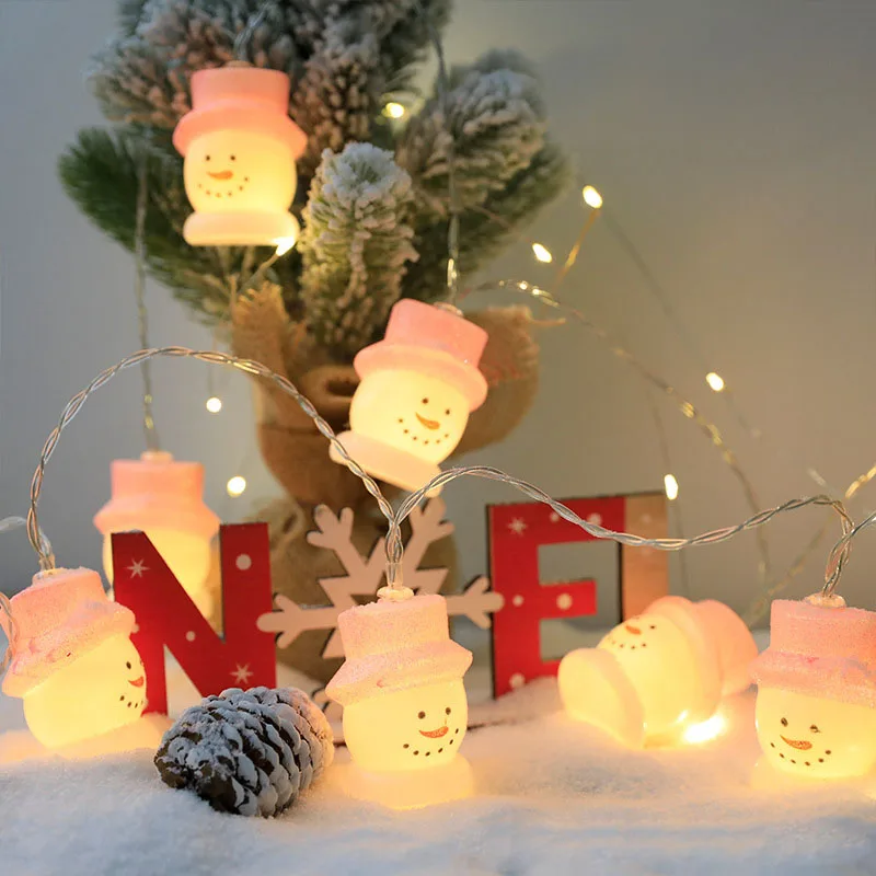 

Christmas String Lights Christmas Tree Decorative String Lights Snowman Santa Claus Atmosphere Arrangement Lights Xmas Ornaments