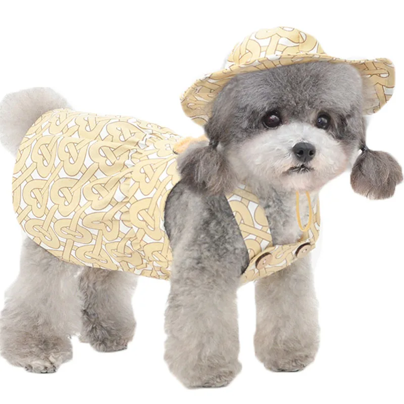 

Cute Strap Skirt Heart Pattern Dog Clothes For Small Dogs Puppy Cat Dress Summer French Bulldog York Suspenders Skirt Clothing L