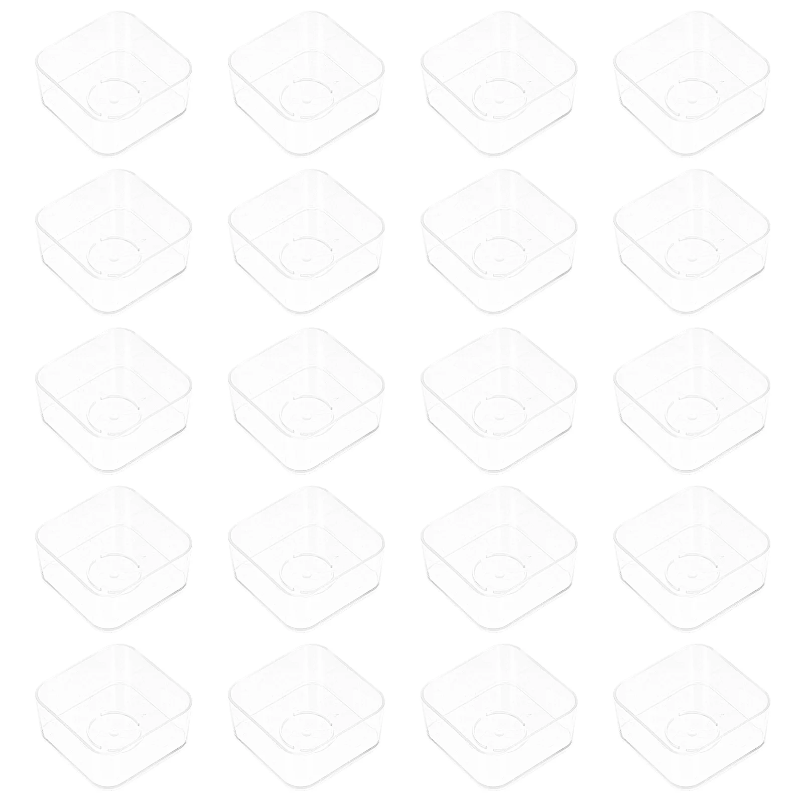 

20pcs Clear Tealight Cup Wax Tins Containers Mold for Aromatherapy Making