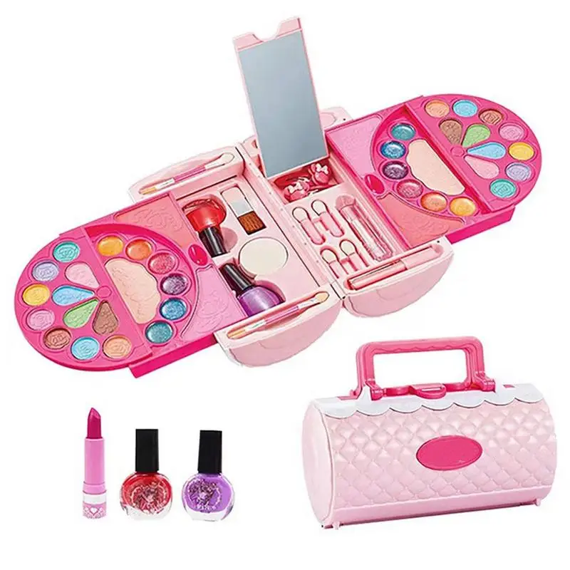 

Girl Makeup Toy Set Children Pretend Makeup Kit Girls Cosmetic Toys With Lipsticks Folding Makeup Palette Cosmetic Toys Gift For