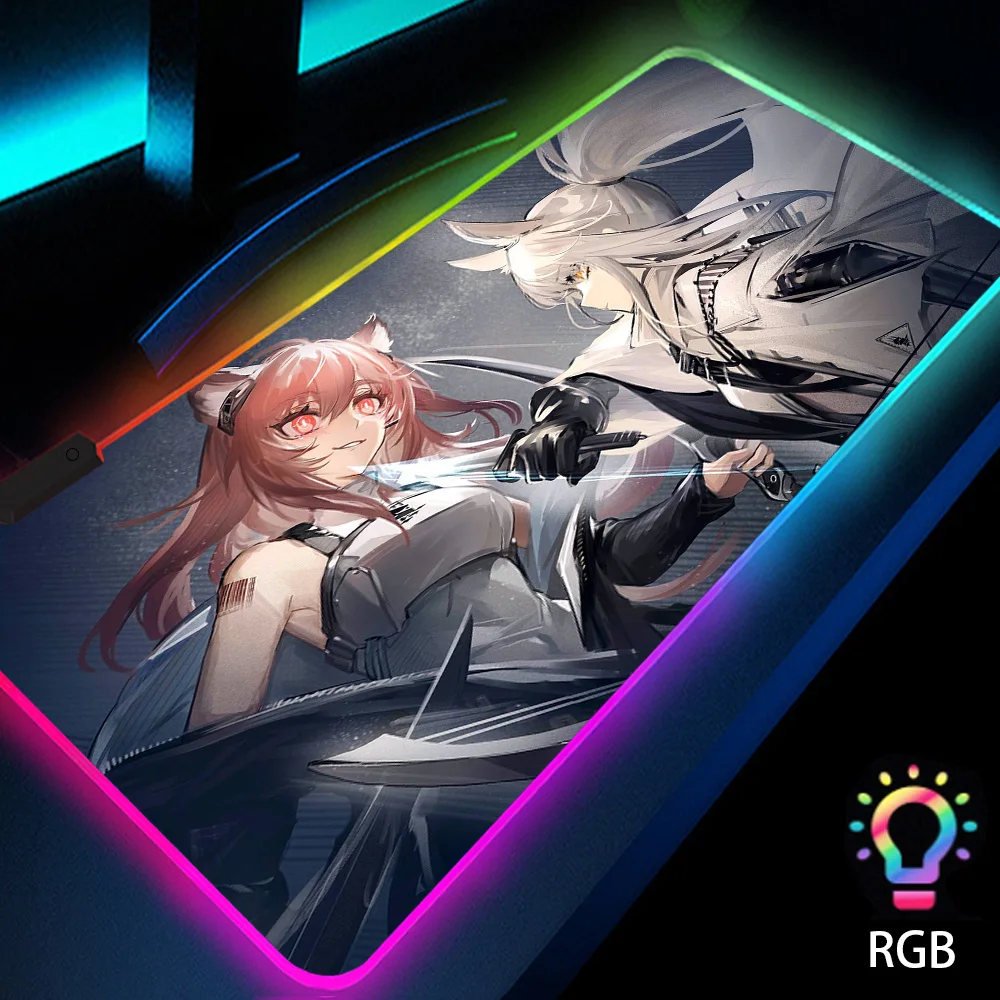 

gaming mousepad RGB Large computer LED carpet Rug nootbook accessories keyboard laptops for sale cheap arknights deskmat 900x400