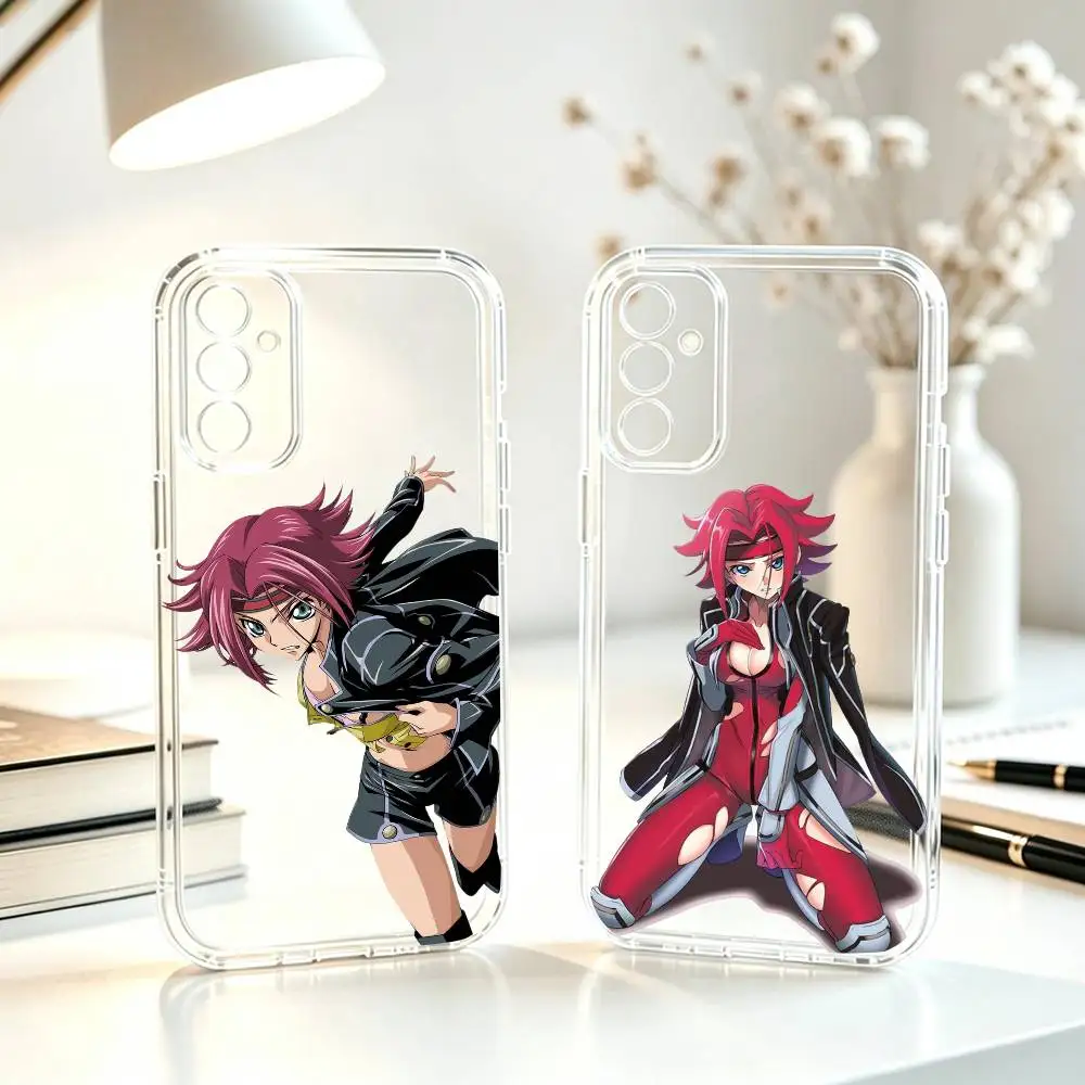 Фото Чехол для телефона Code Geass Kallen Stadtfeld для Samsung A10,12,20,21S,30,31,40,50,51,52,70,71, прозрачный чехол №1