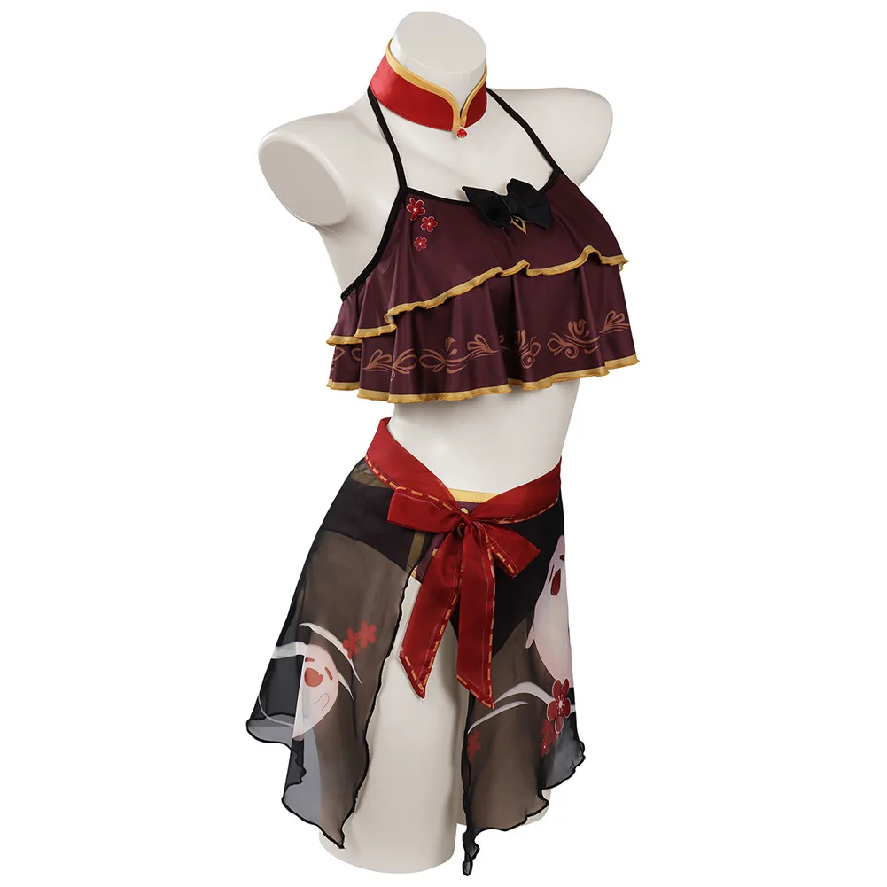Genshin Impact HUTAO Cosplay Costume Swimsuit Outfits Halloween Carnival Suit |