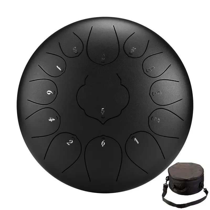 Hluru 11 13 нот Музыкальный барабан Глюкофон Стальной для языка 12 дюймов C/D Тон