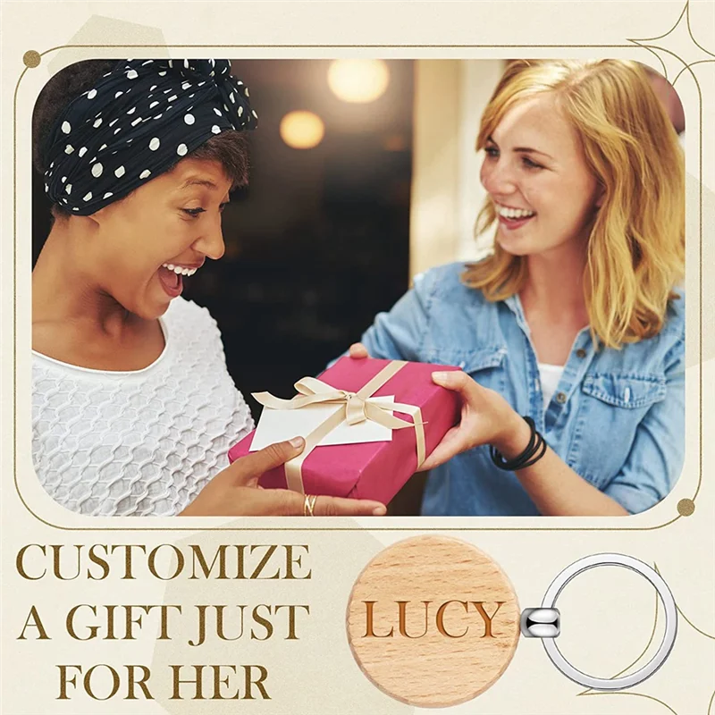 50 шт. пустая деревянная бирка для ключей заготовки гравировки незавершенный